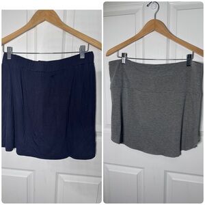 Coco + Carmen Dark Blue and Gray Knit Skirts